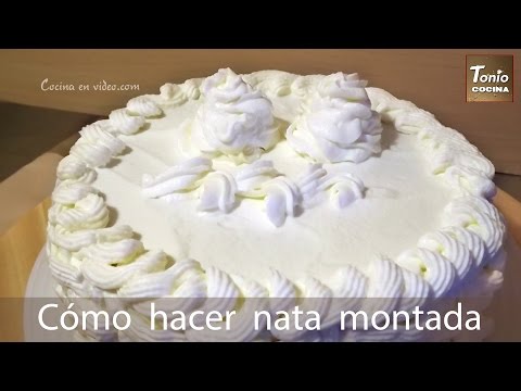 Como preparar nata para decorar tartas