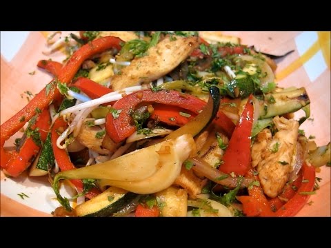Como preparar un wok de verduras y pollo